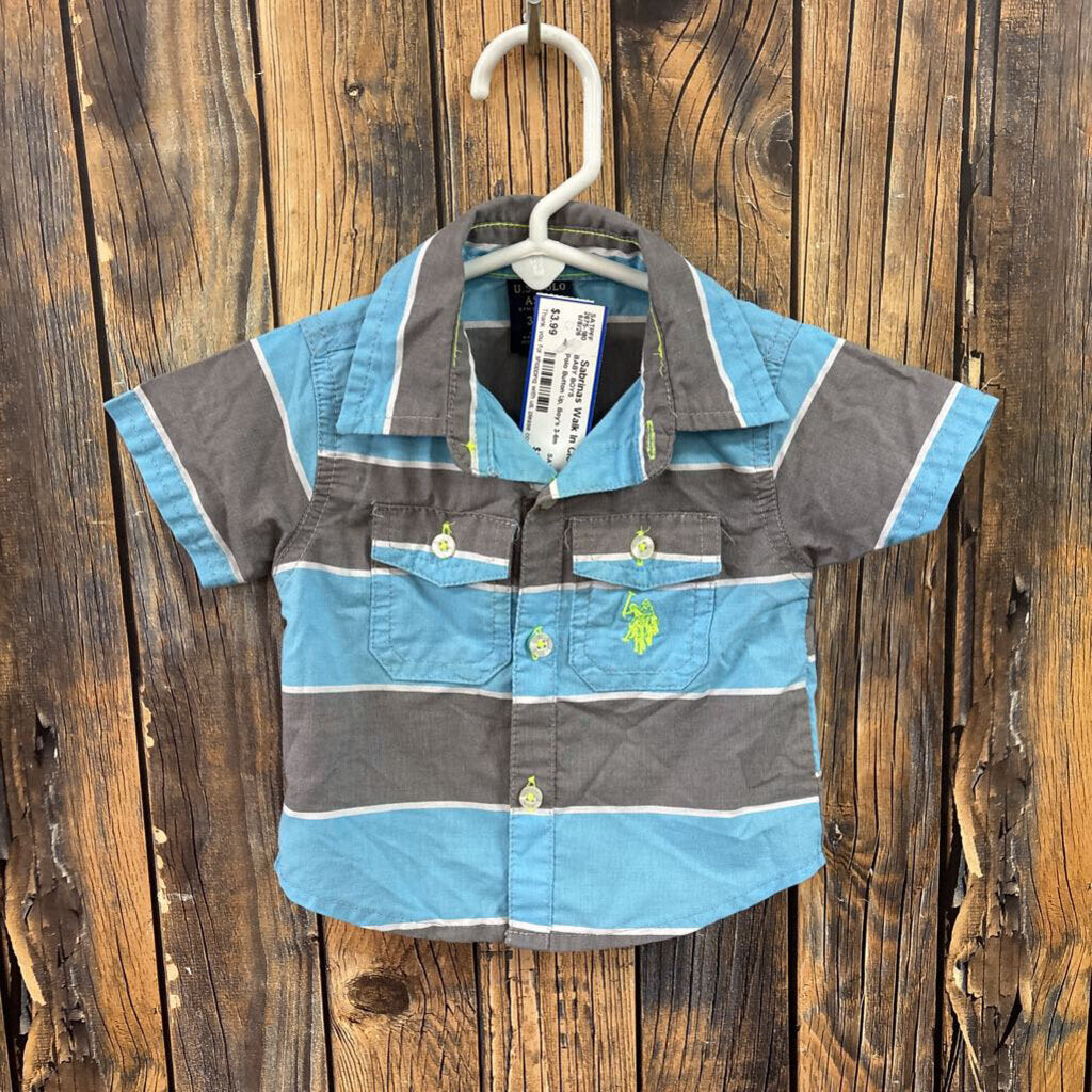 Polo Button Up, Boy's 3-6m