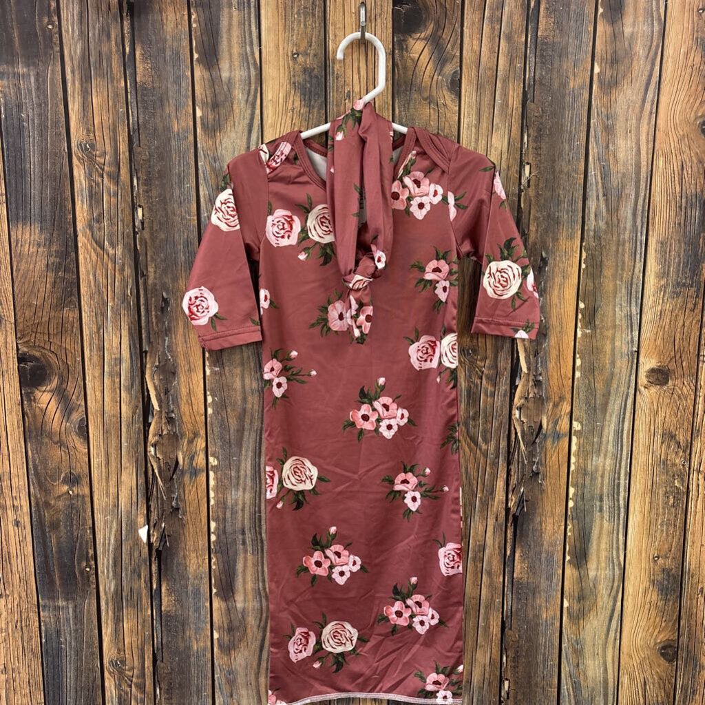 Flower Gown with Headband, Girl's 6-12m