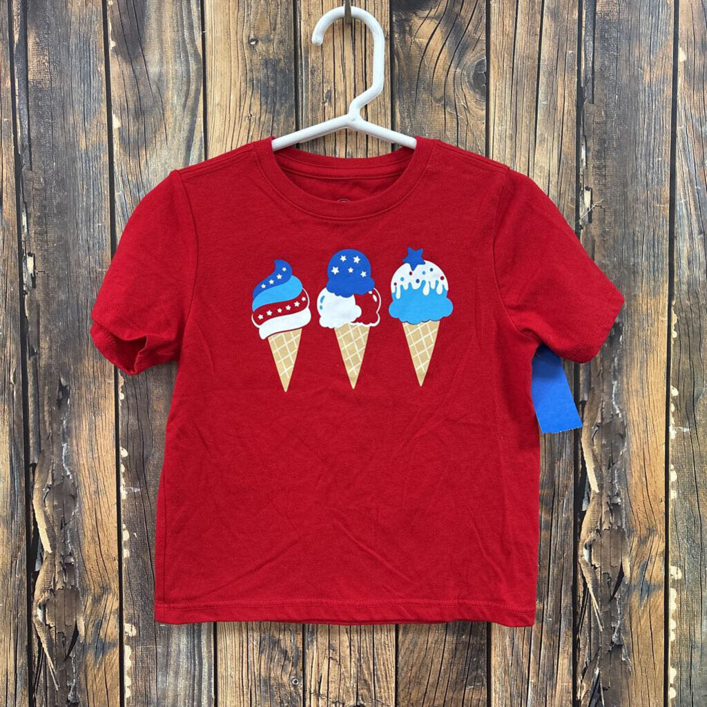 RW&B Ice Cream Tee, Girl's 3T