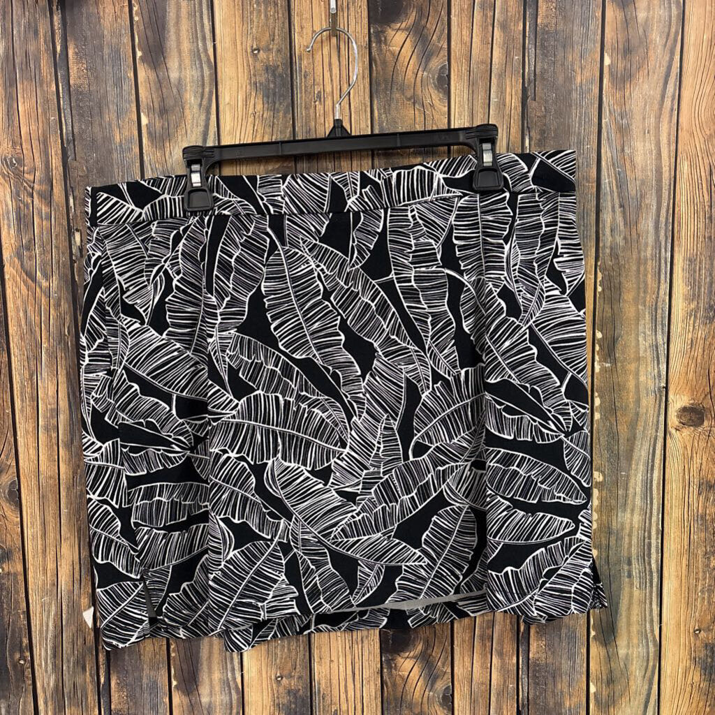 Rafaella Palm Leaf Skirt, Women's XL