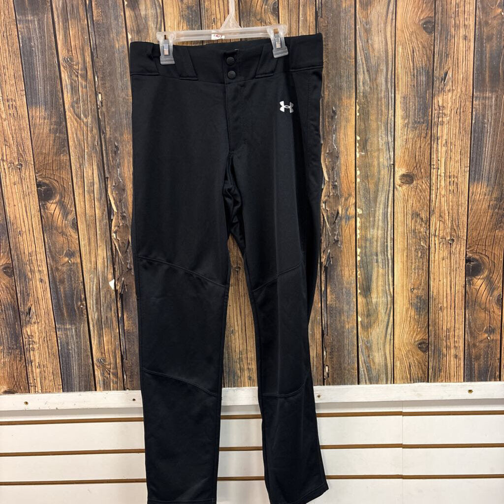 Under Armour Black Baseball Pants, Youth XL