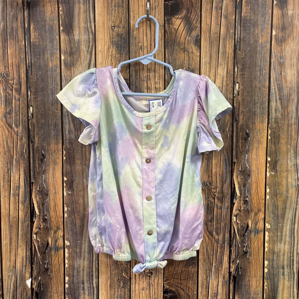 Btween Buttery Soft Tie-Dye Top, Girls 7