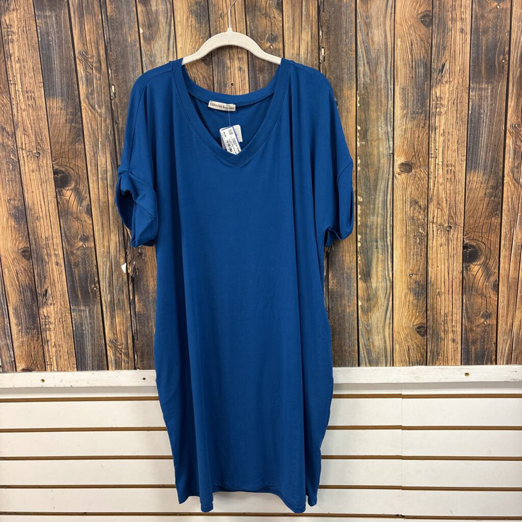 Zenana Blue Dress, NWT Women's 1X
