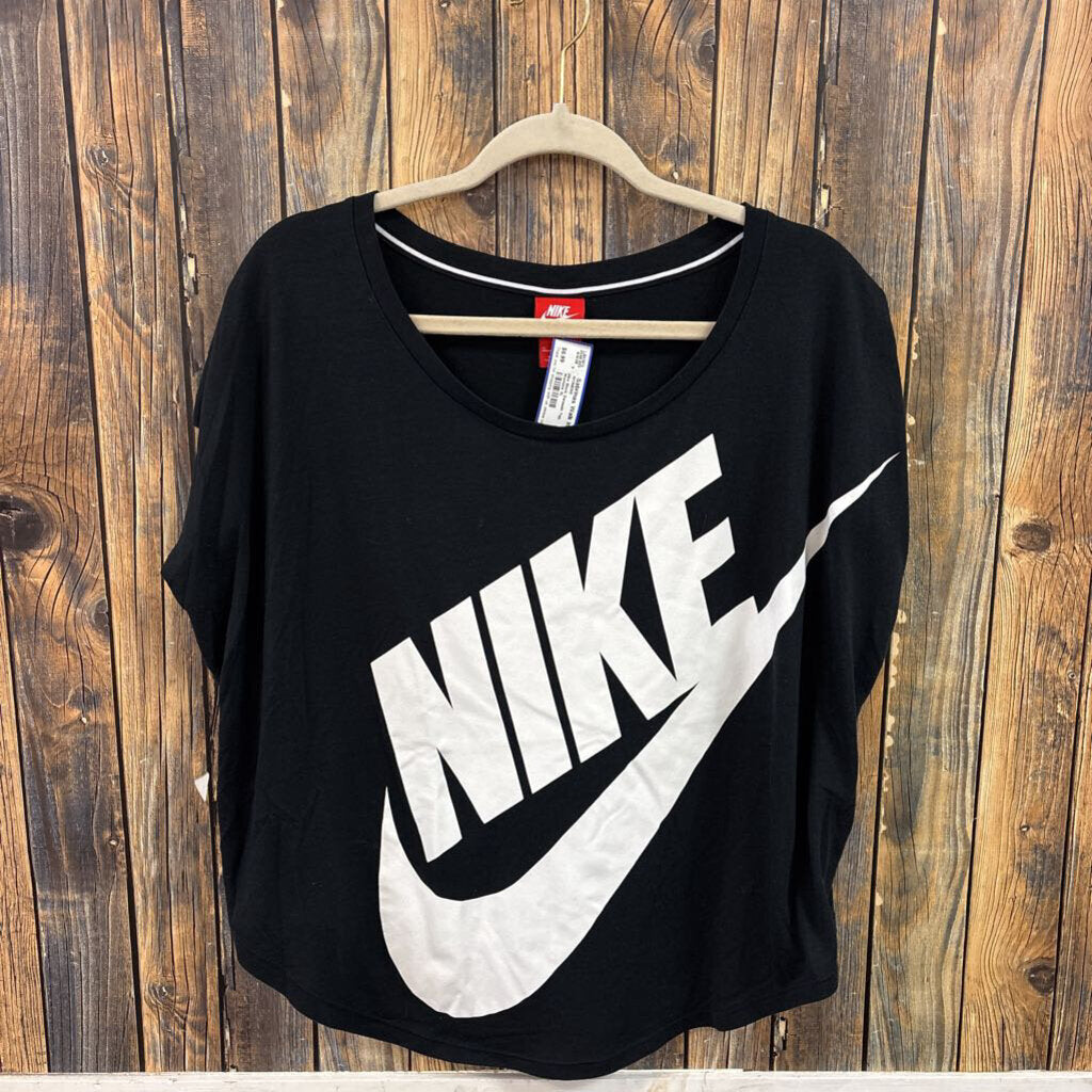 Nike Black Swoosh Top, Womens XL