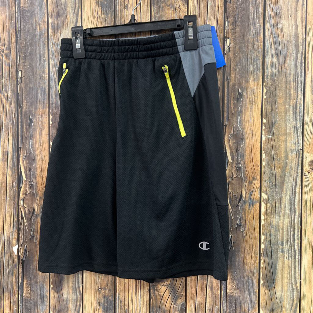Champion Black and Yellow Shorts, Boy's 10/12