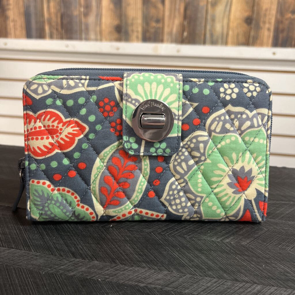 Vera Bradley Teal and Gray Wallet