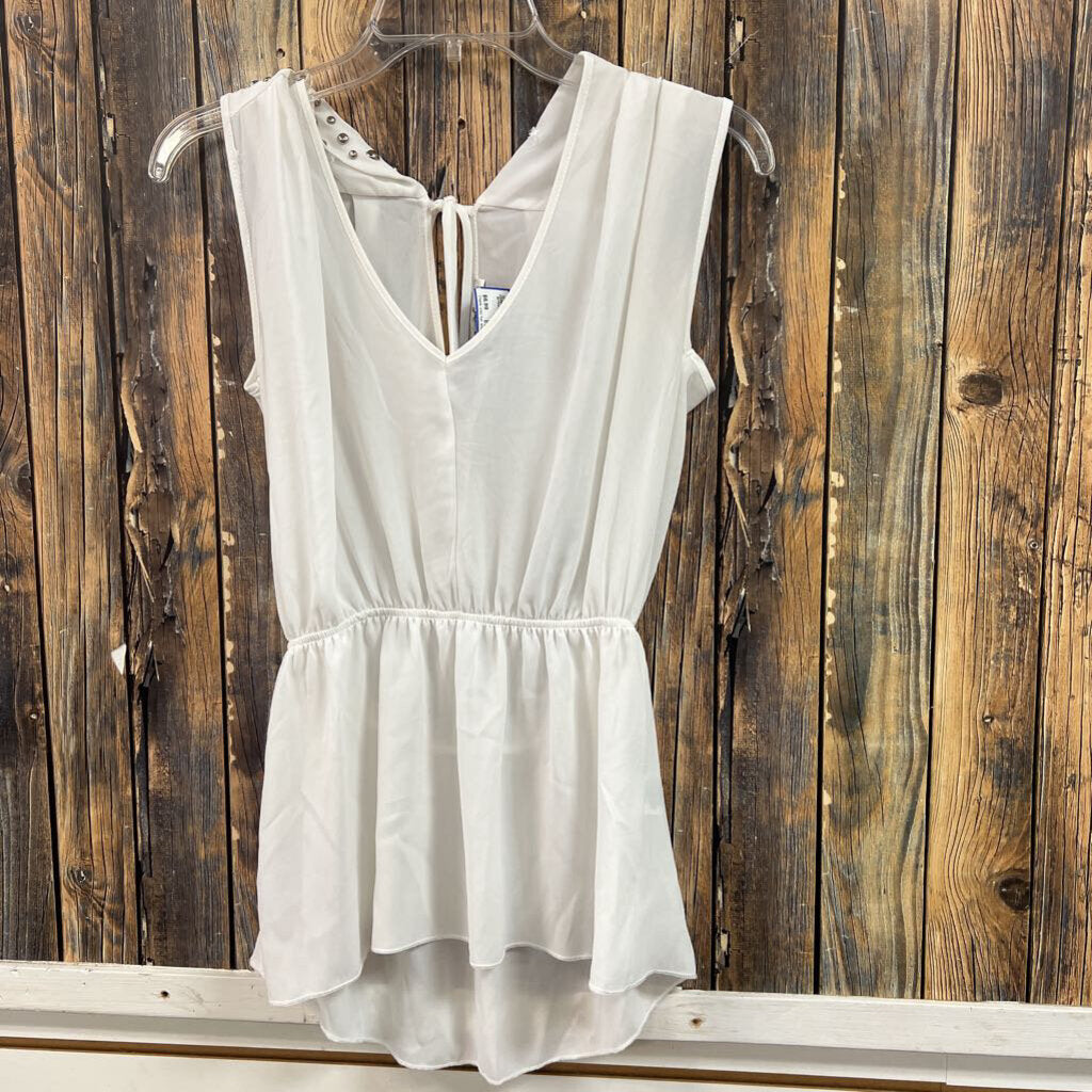 Papaya Sheer White Top, Women's S