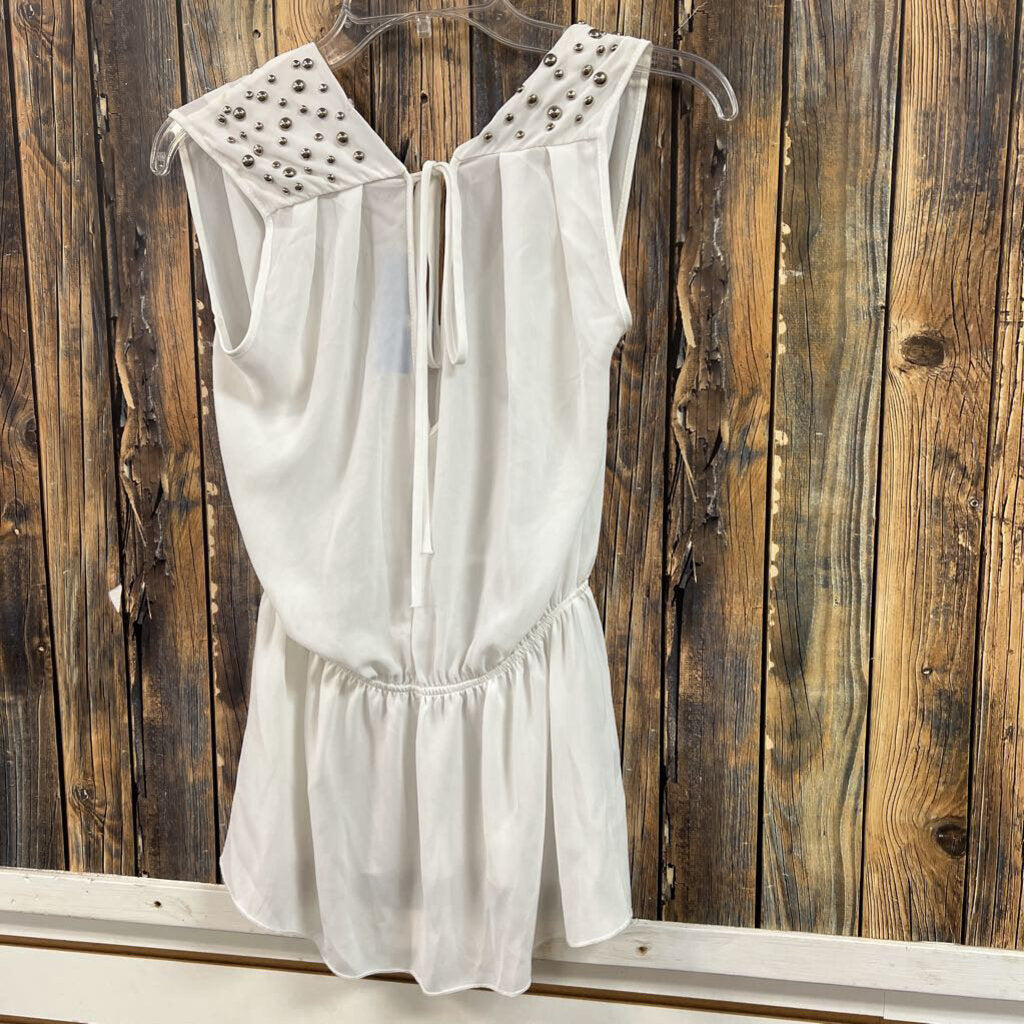 Papaya Sheer White Top, Women's S