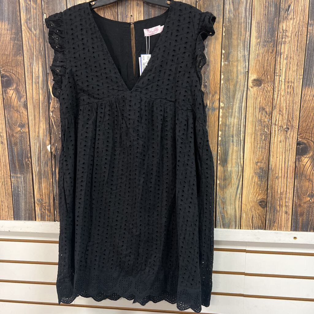 Pink Lily Black Eyelet Dress, NWT Women's XL