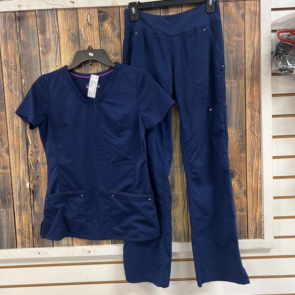 Healing Hands Navy Scrub Set, Women's XS