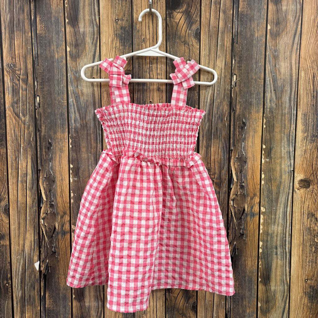 Counting Daisies Pink Checkered Dress, Girl's 3T