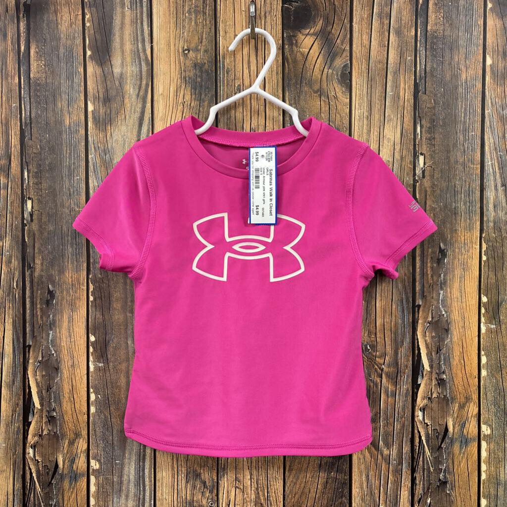 Under Armour pink shirt girls size 5
