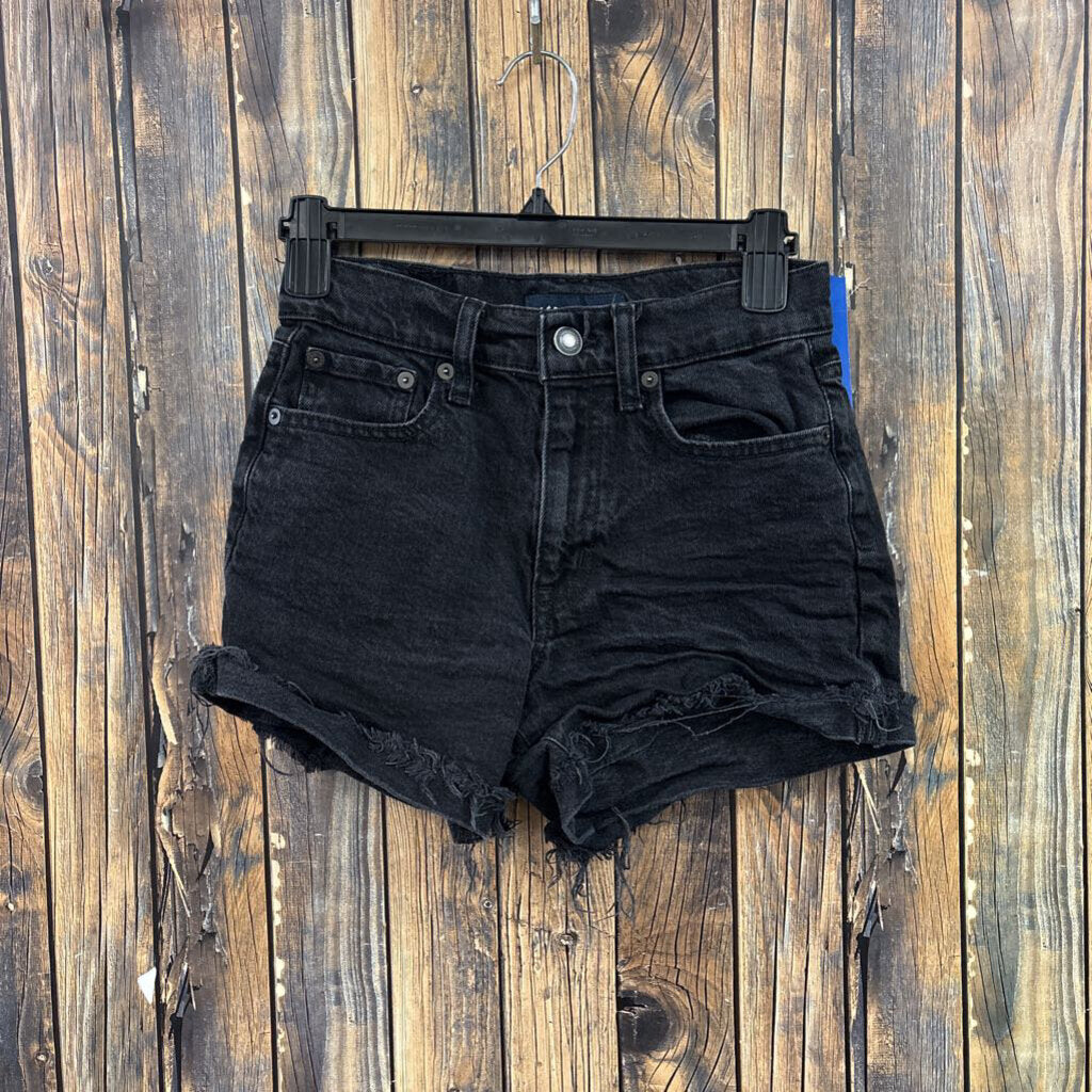 Aeropostale black denim mom shorts size 00