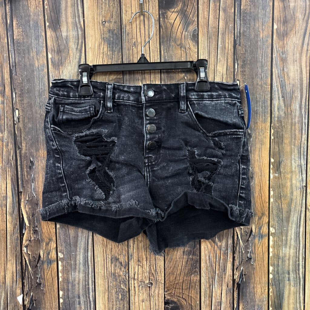 KanCan black distressed jean short size 28