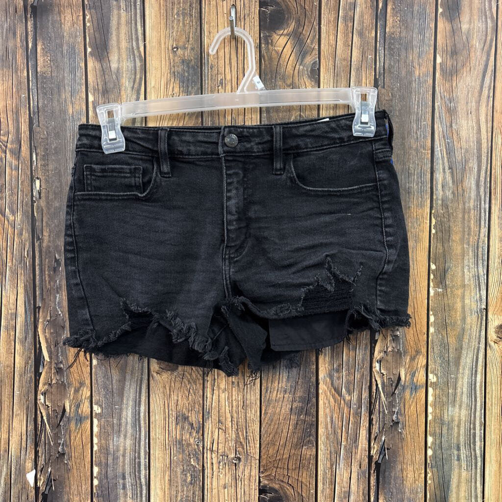 KanCan black distressed denim shorts 28