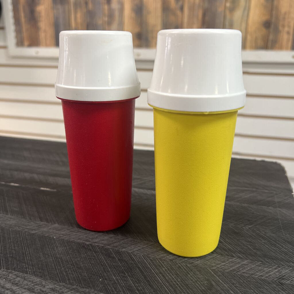 Tupperware Mustard & Ketchup Dispenser Pumps