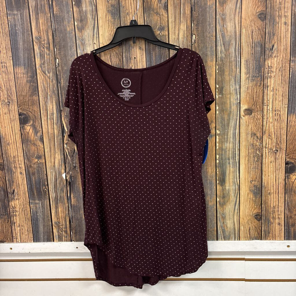 Maurices Maroon Studded Top, Womens L