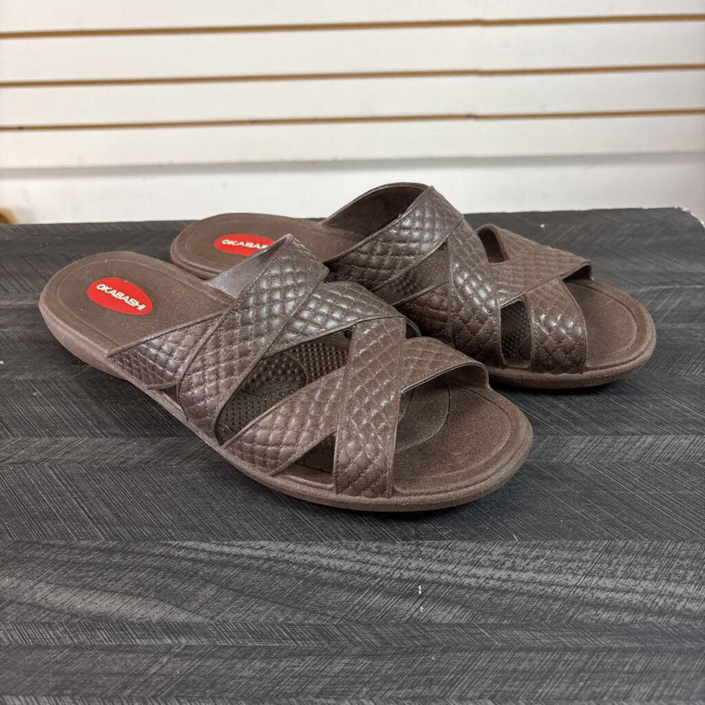 Okabashi Brown Sandals, Womens 8/9