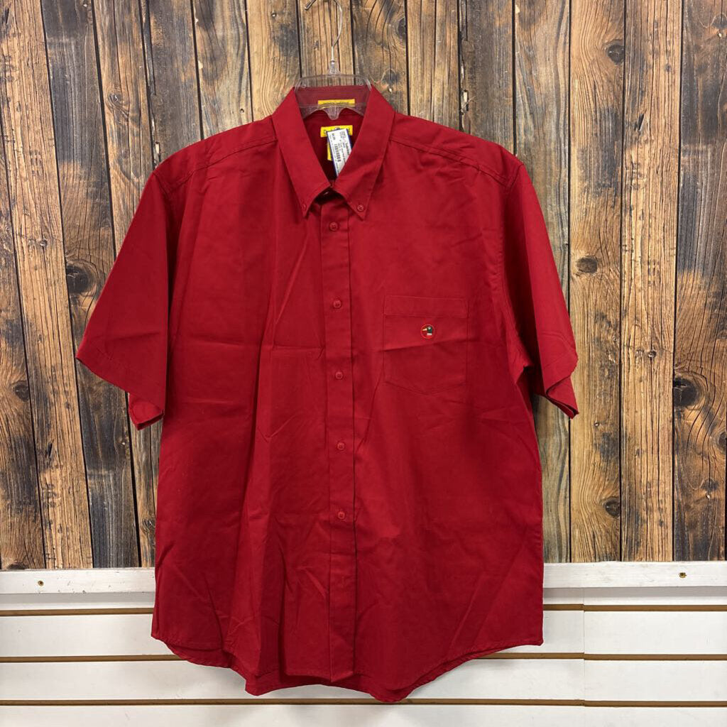Duck Head Red Button Up, Mens XL