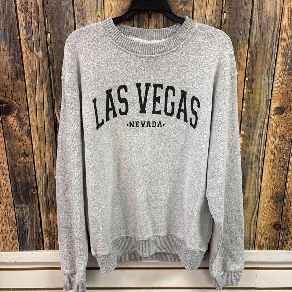 Terry Cloth Las Vegas Sweatshirt, Womens M