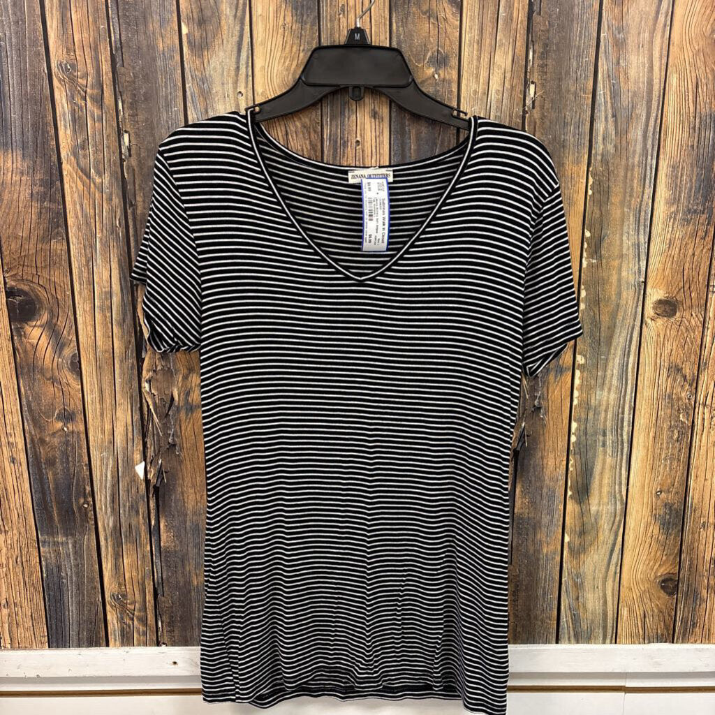 Zenana Buttery Soft Striped Top, Womens L