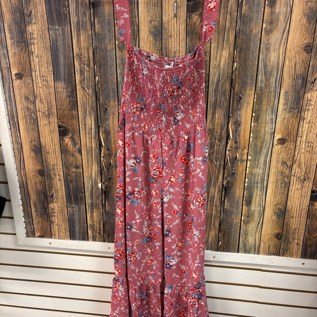 Umgee Ruffle Floral Romper, Womens M