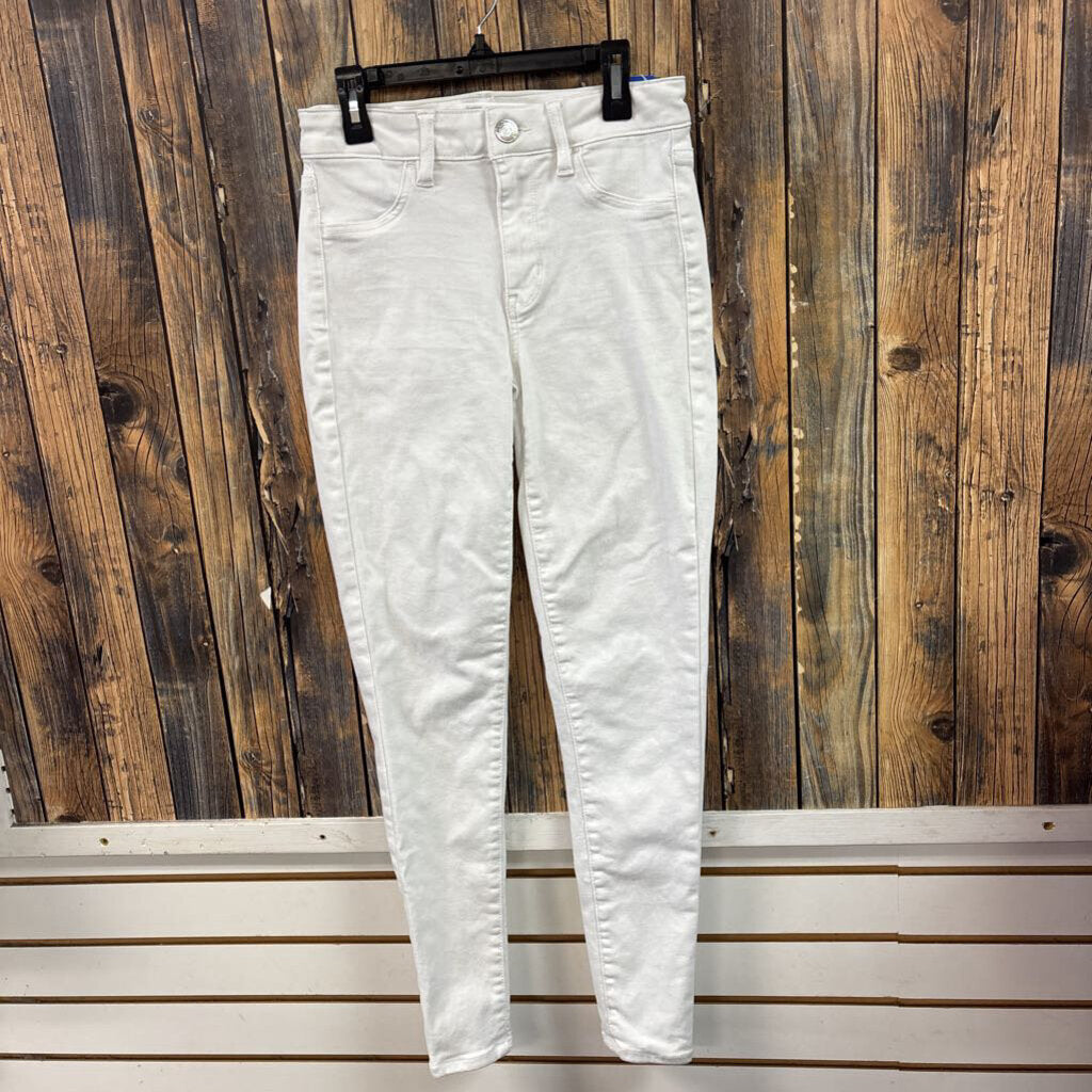 American Eagle White High Rise Jeggings, Womens 4
