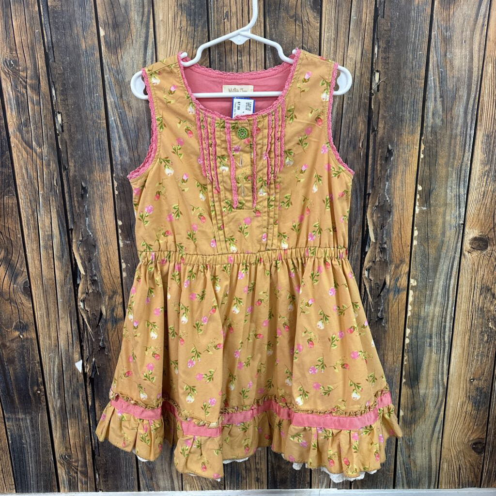 Matilda Jane Orange Flower Dress, Girls 6