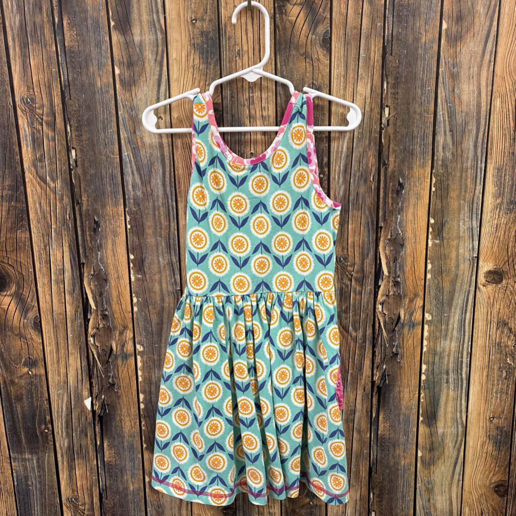 Wildflowers Teal Dress, Girls 6