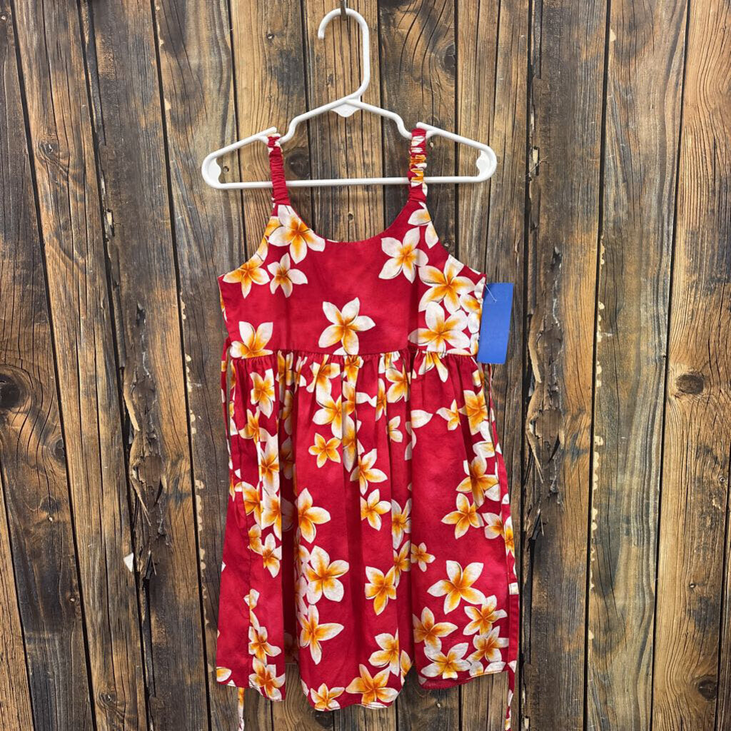 Red Hawaiian Dress, Girls 6
