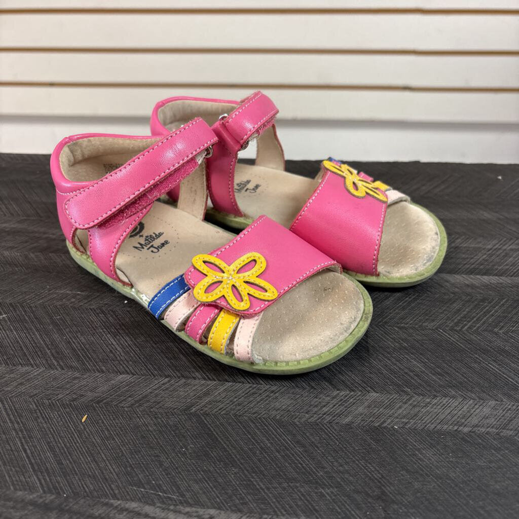 Matilda Jane Pink Floral Sandals, Girls 10