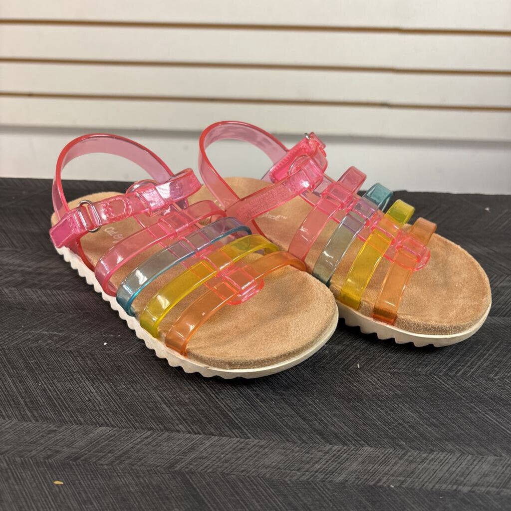 Colorful Jelly Sandals, Girls 10