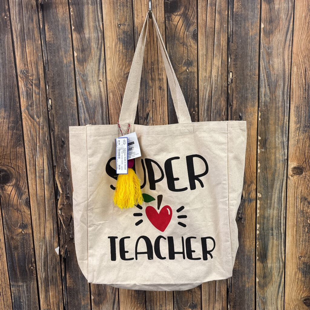 NWT Super Teacher Canvas Bag