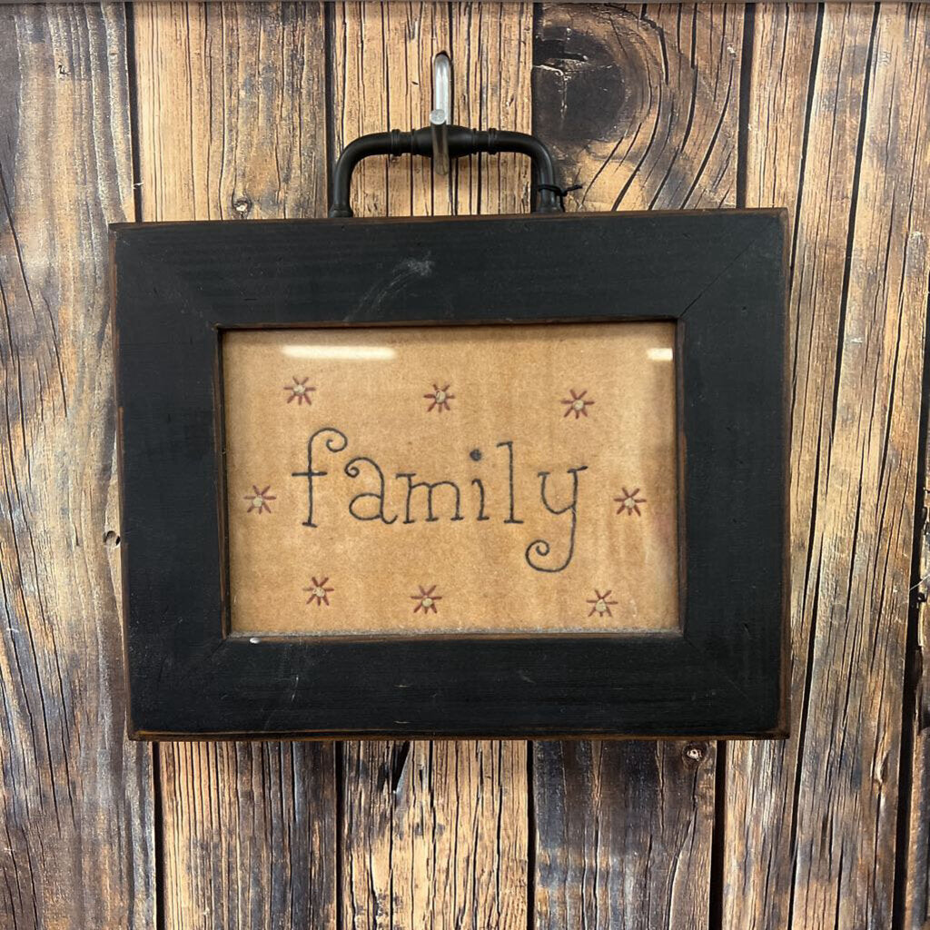 Primitive Family Wall Hanging - 9x7 - NO SHIP