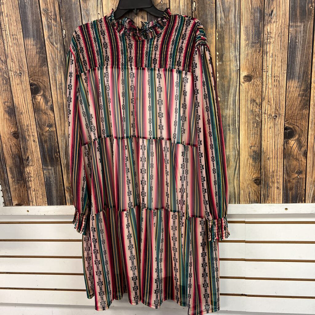 Sheer Aztec Dress, Women's 2XL