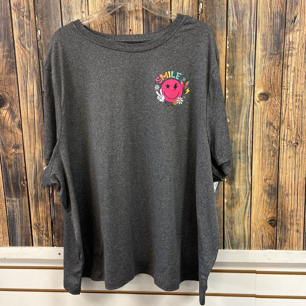 Smiley Face Tee, Womens 5X