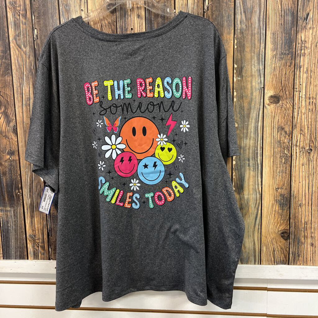 Smiley Face Tee, Womens 5X