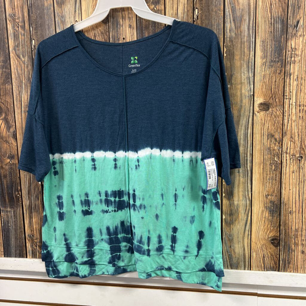 Green Tea Tie Dye Tee, Women's XL