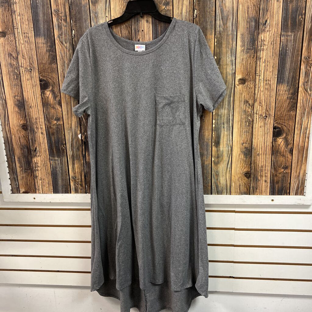 Lularoe Buttery Soft Grey Dress, Womens 2X