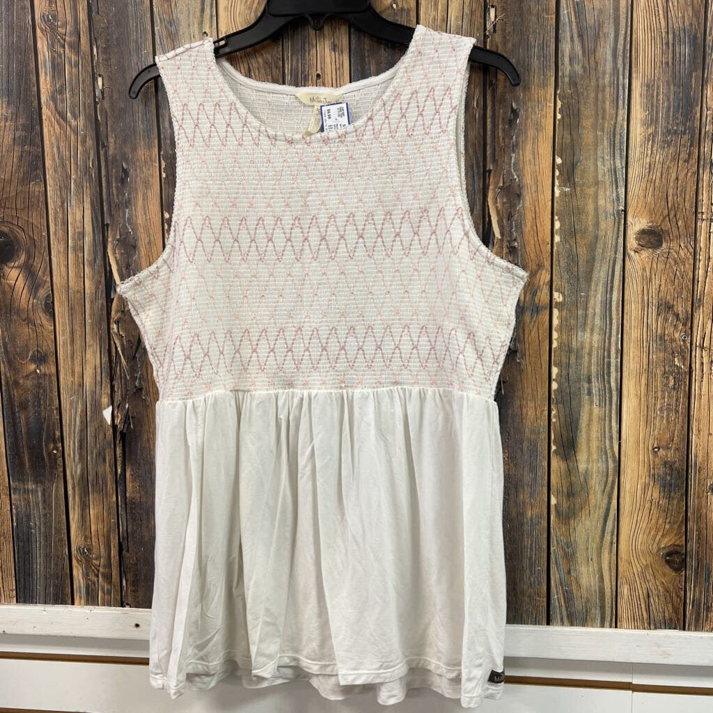 Matilda Jane Buttery Soft White Tank, Womens XL