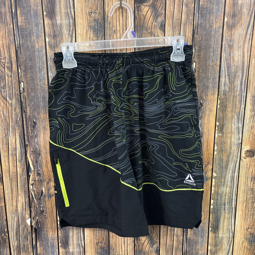 Reebok Black/Green Shorts, Boys 18
