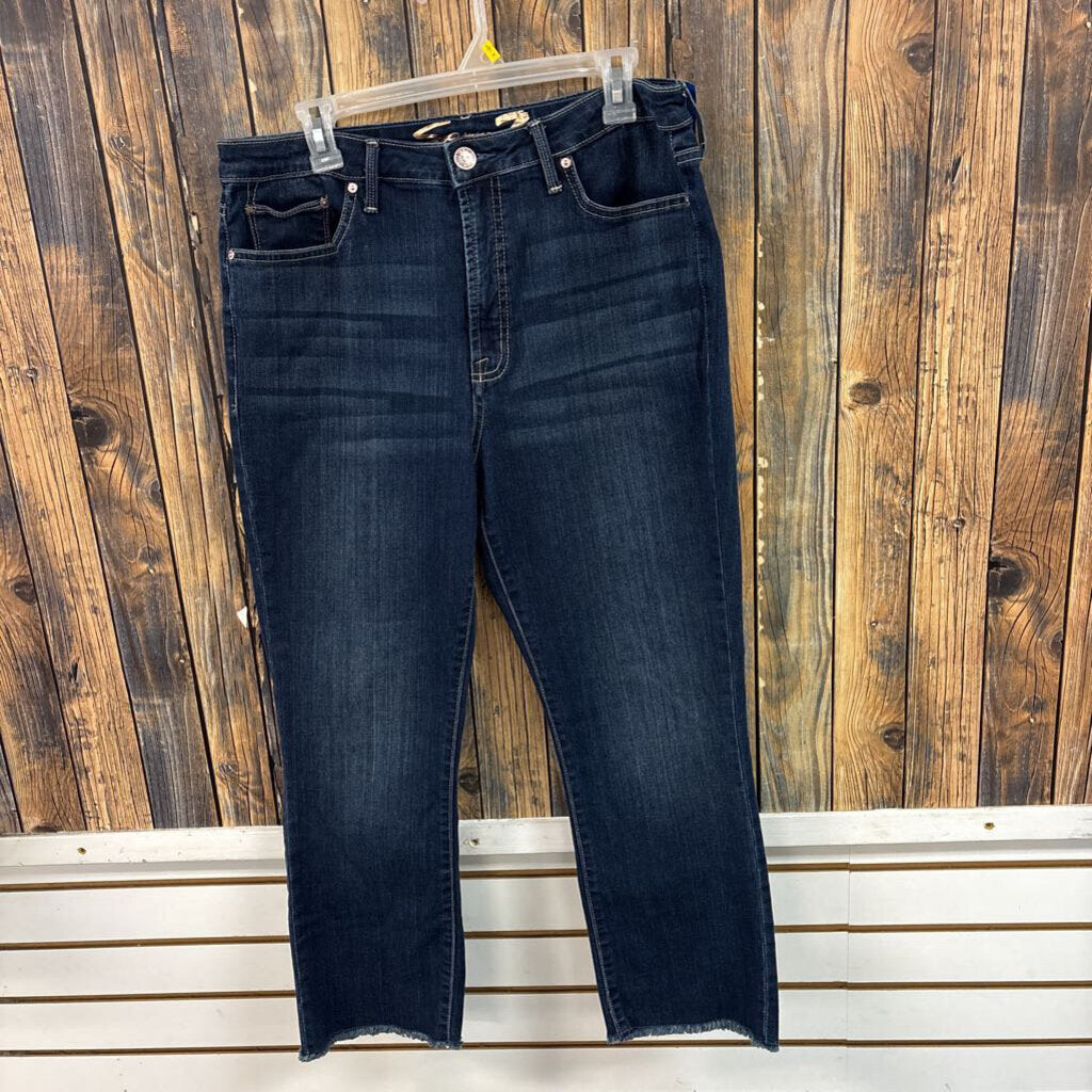 Seven Raw Hem Jeans, Womens 14