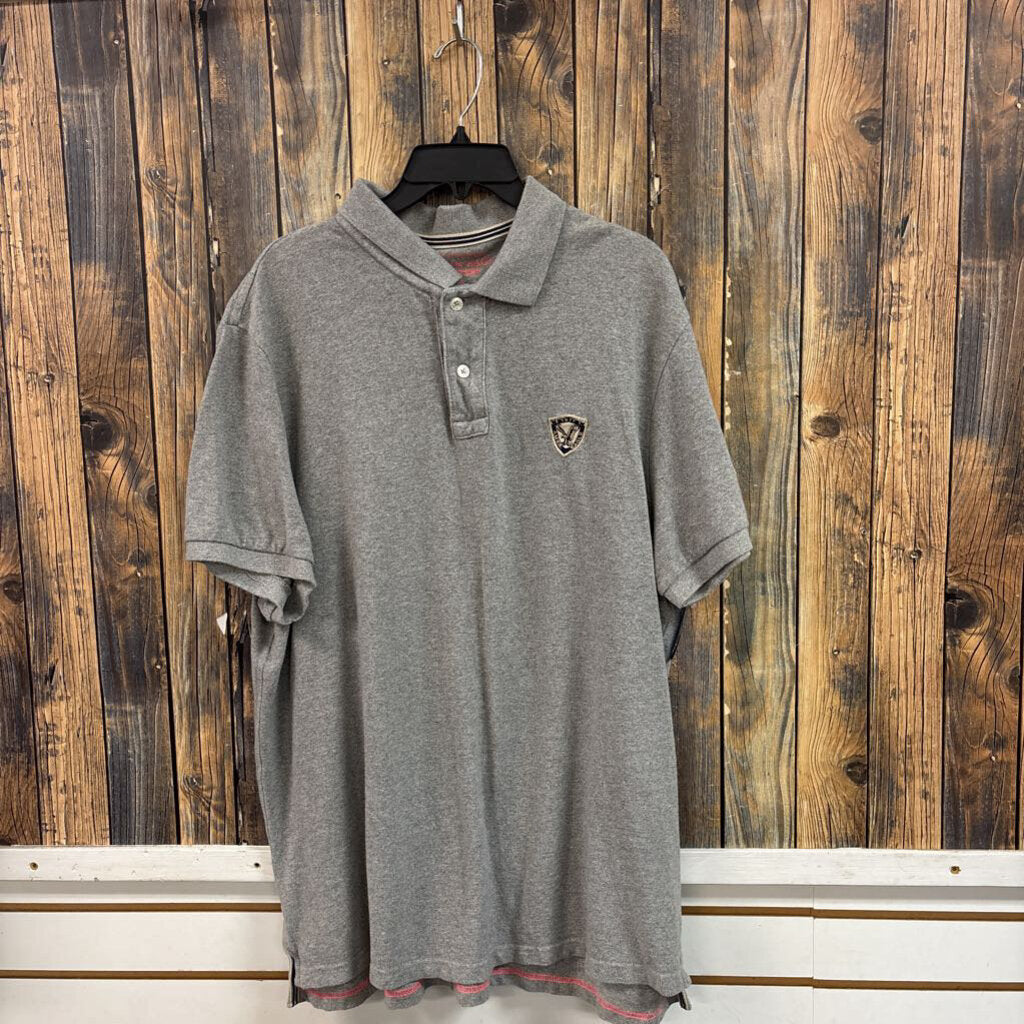 American Eagle Grey Polo, Mens 2X