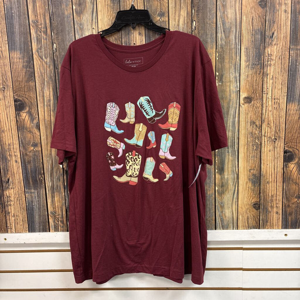Lulu Mac Boot Tee, Womens 3X