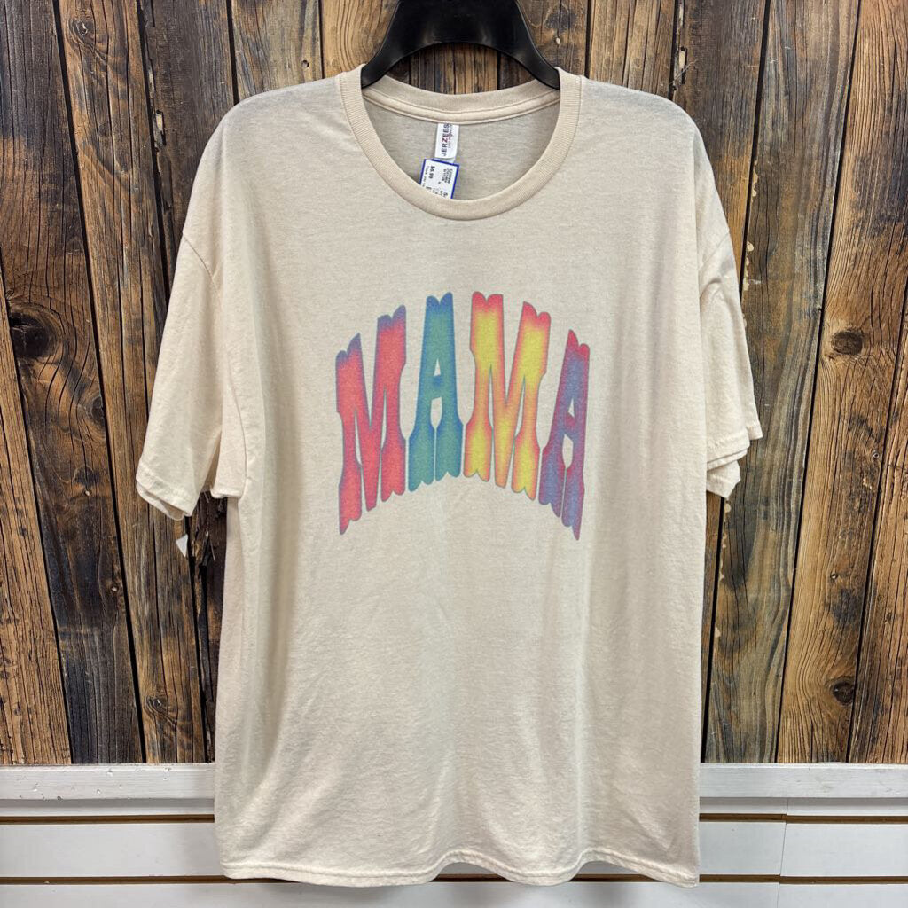 Colorful Cream Mama Tee, Womens XL