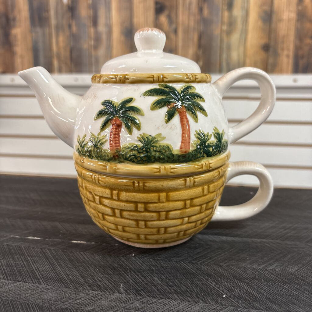 Ceramic Tea Pot Jar - NO SHIP - 6x8