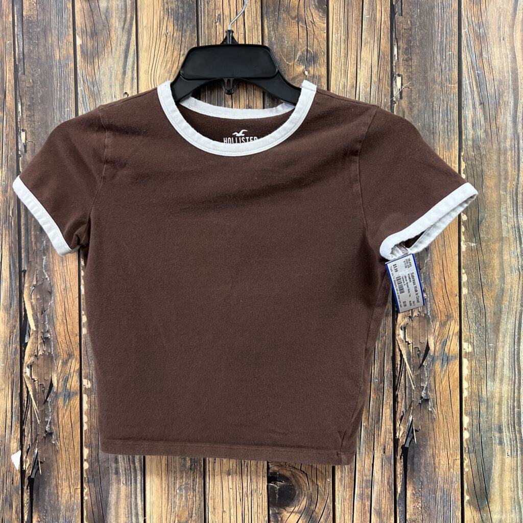 Hollister Brown Baby Tee, Womens S