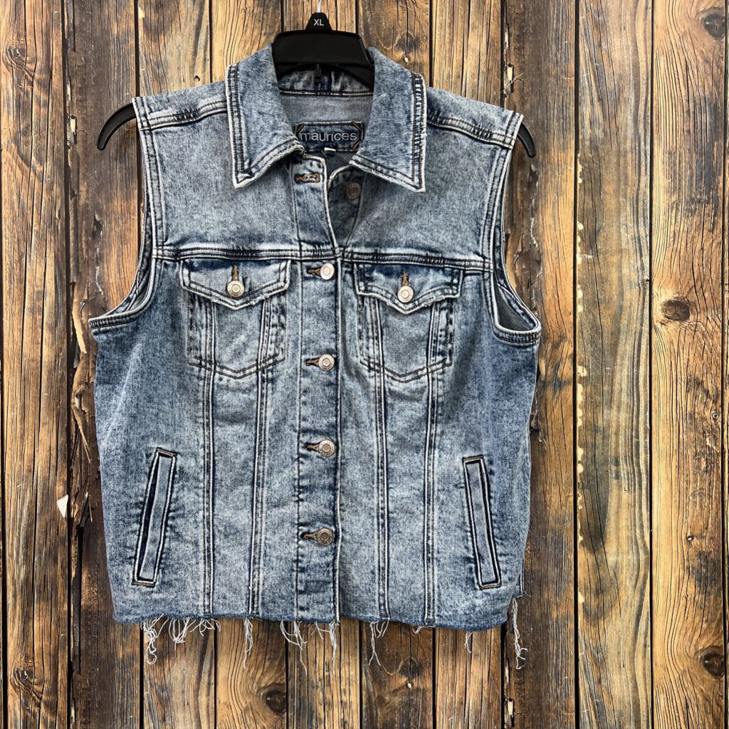 Maurices Denim Vest, Womens S