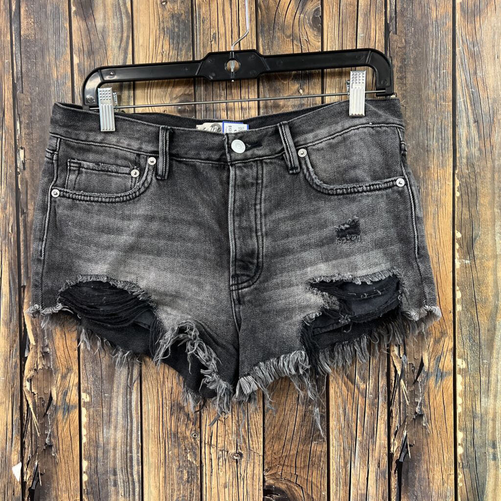 Free People Black Jean Shorts, 27