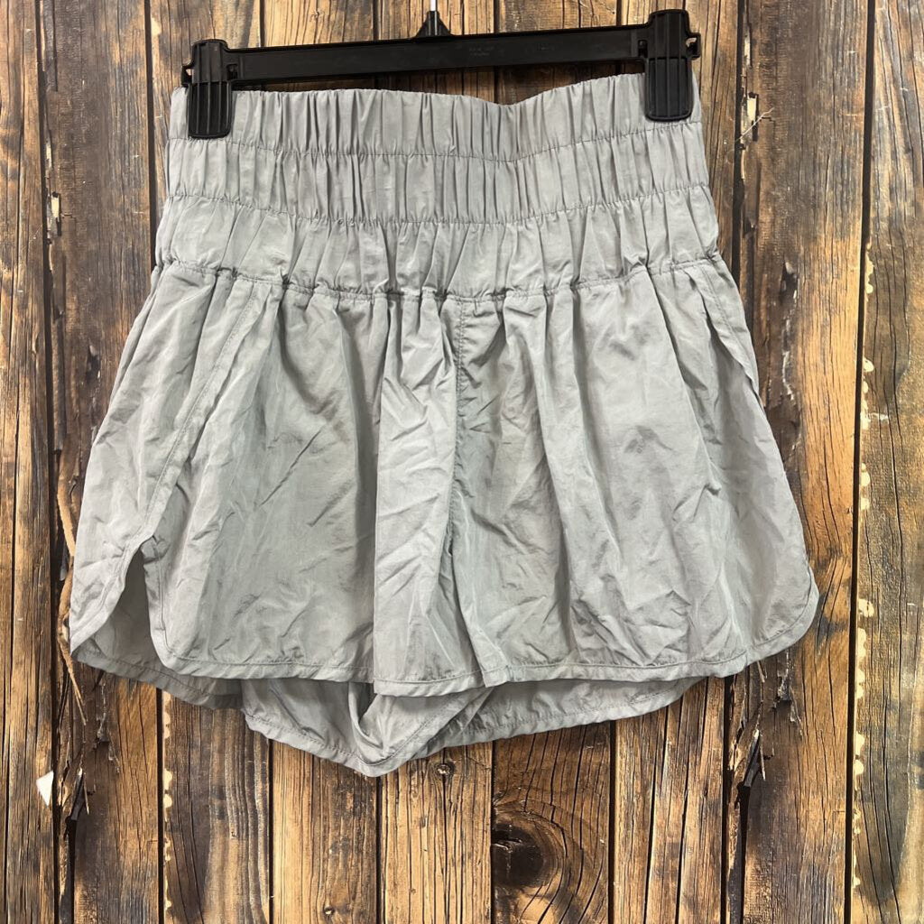 Free People Silver Shorts, Womens Medium
